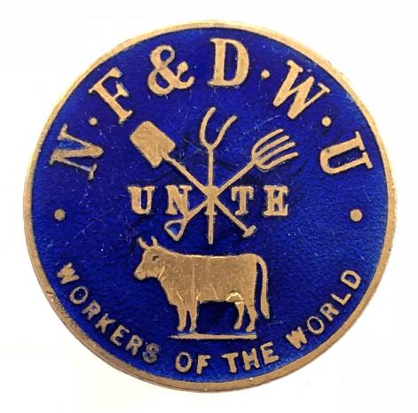 National Farming & Dairy Worker's Union NF&DWU badge 1914 to 1918