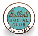 Butlins holiday camp social club badge 1949 to 1950