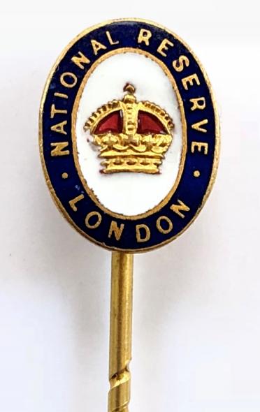 WW1 National Reserve London MINIATURE cravat pin badge