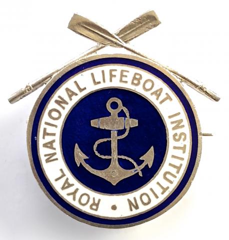 Royal National Lifeboat Institution RNLI silver award badge by Garrard