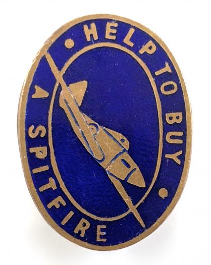HELP TO BUY A SPITFIRE wartime fundraising badge