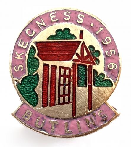 Butlins1956 Skegness holiday camp red chalet badge