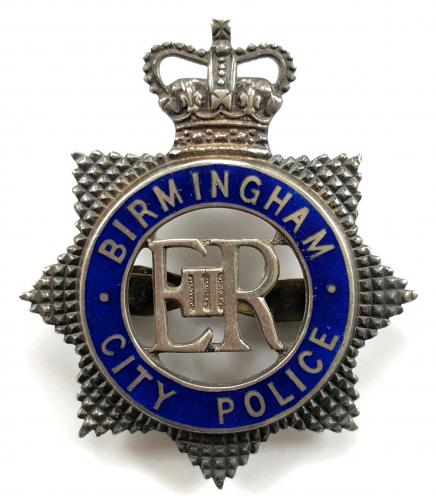 Birmingham City Police senior officer's cap badge 1953 to 1974