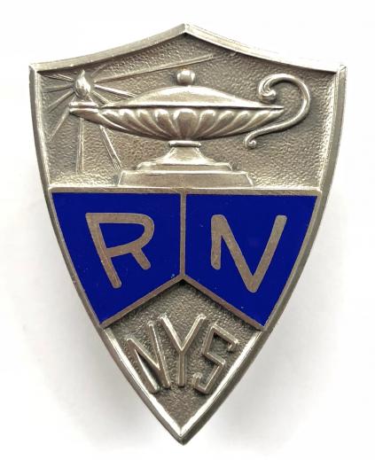New York State Registered Nurse silver badge by Dieges & Clust