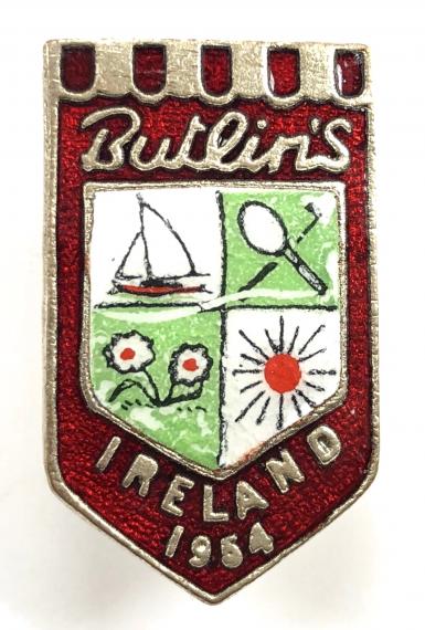 Butlins 1954 Mosney Ireland holiday camp red badge