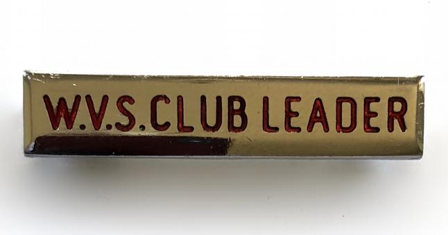 Womens Voluntary Service WVS club leader rank badge