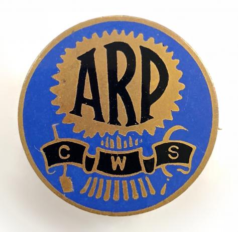 Co-Operative Wholesale Society Air Raid Precaution ARP pin badge