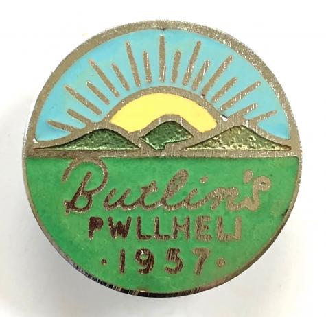 Butlins 1957 Pwllheli holiday camp badge