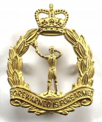 Royal Observer Corps officer's gilt ROC beret badge