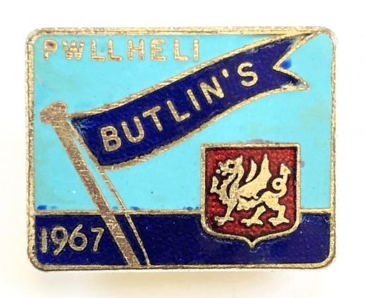 Butlins 1967 Pwllheli holiday camp Welsh dragon badge
