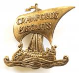 Crawford's Biscuits viking ship advertising badge