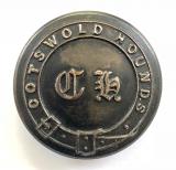 Cotswold Hounds large silver plated Victorian hunt button