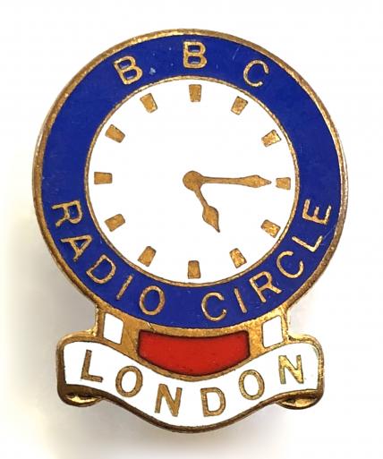 BBC CLOCK RETRO Television TV Logo Badge 1970's 1980's 25mm 1" Badge