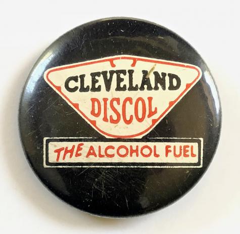Cleveland Petroleum Company advertising celluloid tin button badge