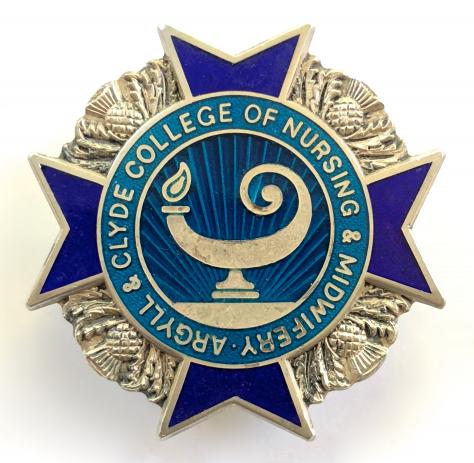 Argyll & Clyde College of Nursing & Midwifery silver hospital badge
