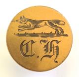 Cleveland Hunt fox hunting coat gilt button circa 1875 to 1895