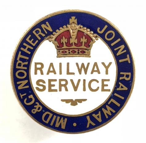 WW1 Midland & Great Northern Joint  Railway war service badge