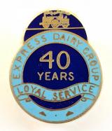 Express Dairy Group 40 years loyal service silver badge Milk Train