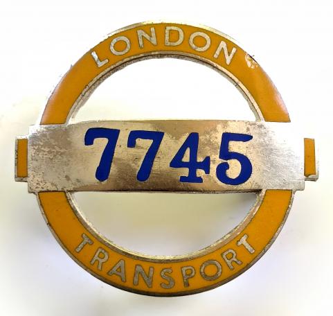 London Transport railway staff numbered cap badge by Gaunt