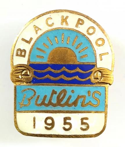 Butlins 1955 Blackpool holiday camp rising sun badge