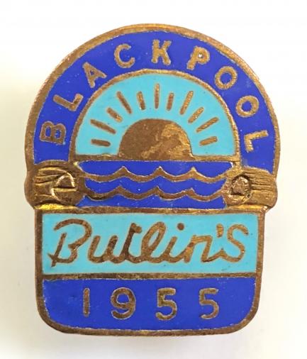 Butlins 1955 Blackpool holiday camp rising sun badge