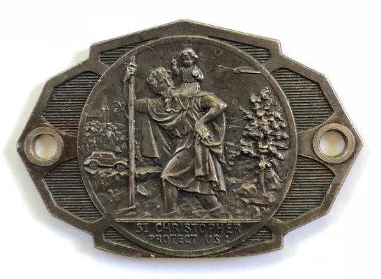 St Christopher motor vehicle heavy duty dashboard badge