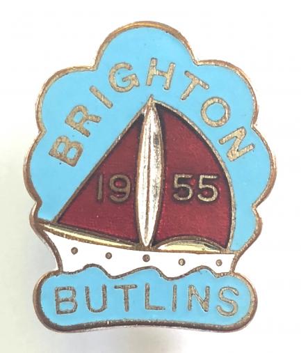 Butlins 1955 Brighton holiday camp yacht badge