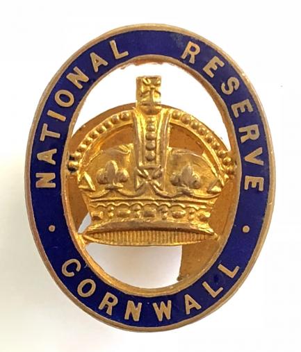 WW1 National Reserve Cornwall home front badge