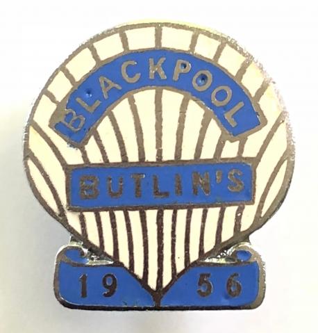 Butlins 1956 Blackpool holiday camp shell badge