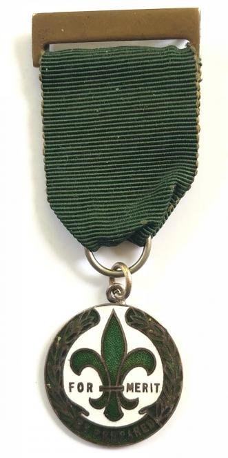 Boy Scout For Merit medal circa 1918 to 1921