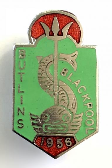 Butlins 1956 Blackpool holiday camp fish and trident badge