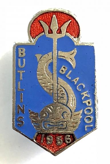 Butlins 1956 Blackpool holiday camp fish and trident badge
