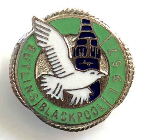 Butlins 1957 Blackpool tower and seagull badge