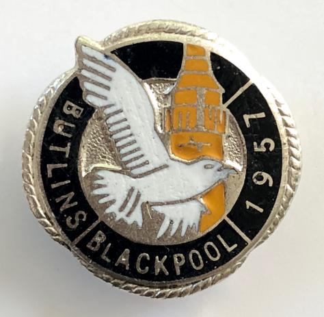 Butlins 1957 Blackpool tower and seagull badge