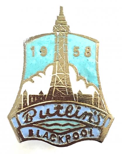 Butlins 1958 Blackpool holiday camp tower badge
