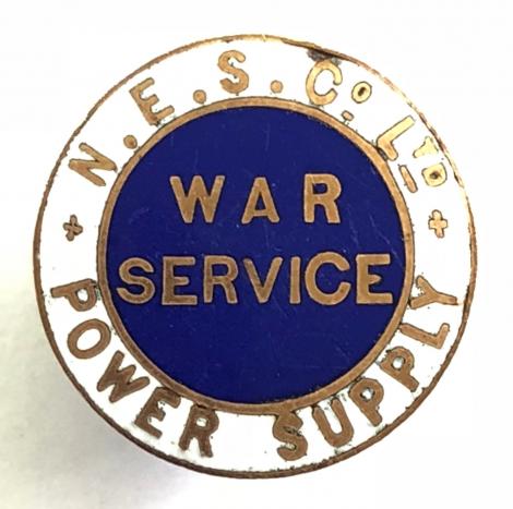 WW1 N.E.S.Co Ltd Power Supply on war service badge