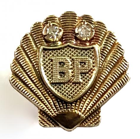 Shell-Mex and BP Ltd 1956 gold diamond long service badge