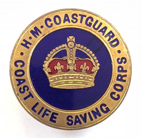 H.M.COASTGUARD Coast Life Saving Corps enamel badge