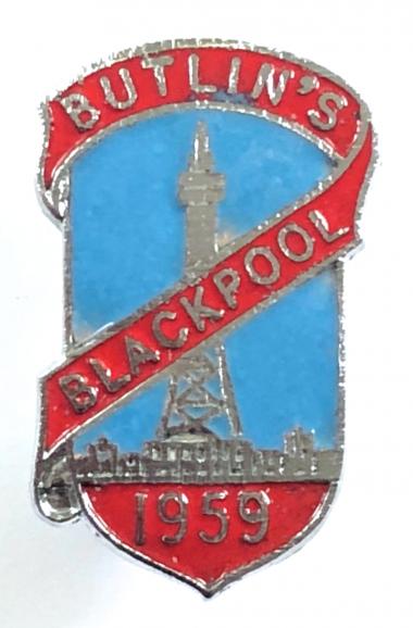 Butlins 1959 Blackpool holiday camp tower badge
