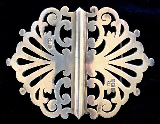 Boer War 1899 silver nurses buckle by Baker & Staniforth Sheffield