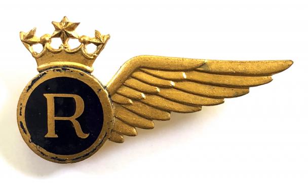 BOAC Airline Radio Officer gilt brevet uniform badge