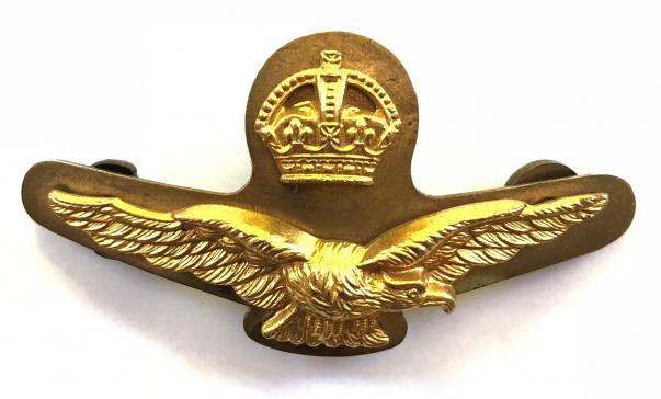 WW1 Royal Air Force RAF officer’s cuff eagle and crown badge c.1918
