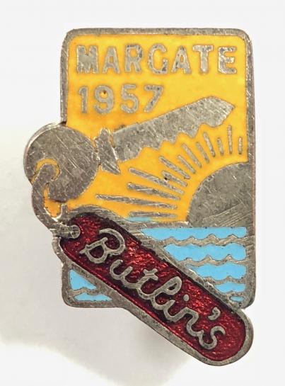 Butlins 1957 Margate holiday camp chalet key badge