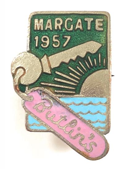 Butlins 1957 Margate holiday camp chalet key badge