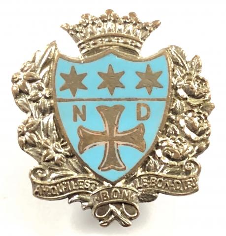 Notre Dame school pin badge