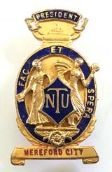 National Union of Teachers Hereford City president badge