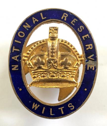 WW1 National Reserve Wiltshire home front badge