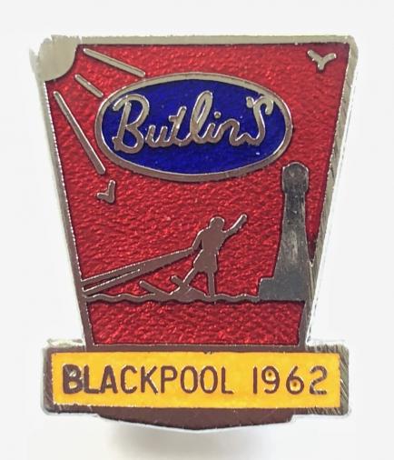 Butlins 1962 Blackpool holiday camp surfboarder badge