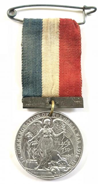 Peace Celebration 1919 Medal County Borough of Plymouth