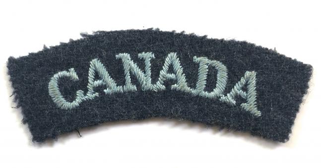 WW2 Royal Air Force officer's RAF Canada nationality cloth shoulder title badge